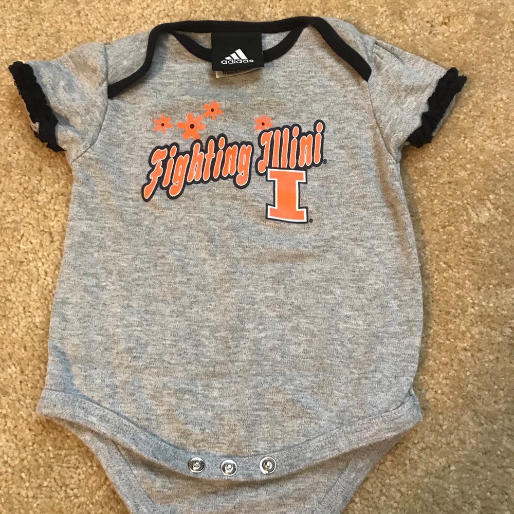 3-6m girls Illini onesie